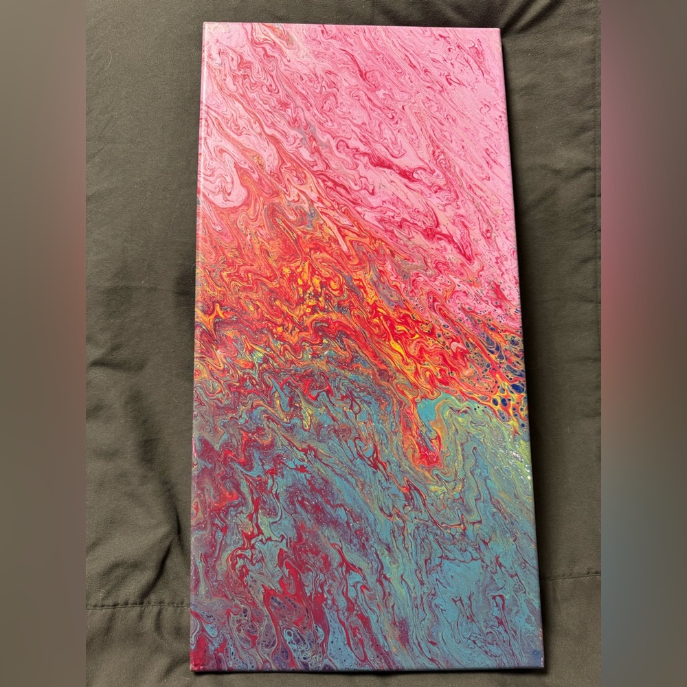 Acrylic Pouring Abstract Canvas Art